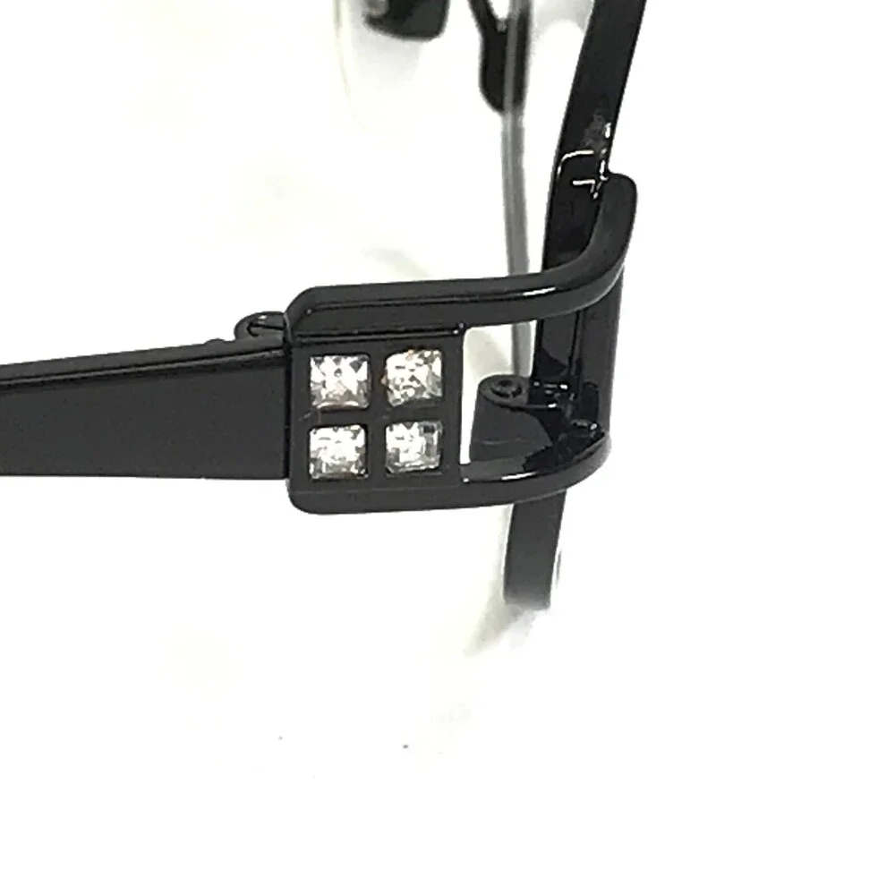 Dana Buchman Eyeglasses Frames ESTELLE BK Black Wire Rim Crystals 50-18-130